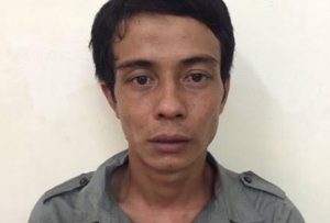 Đối tượng Giáp tại cơ quan điều tra 